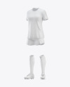 Women’s Football Kit Mockup – Half Side View