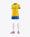 Women’s Football Kit Mockup – Half Side View