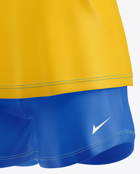 Women’s Football Kit Mockup – Half Side View