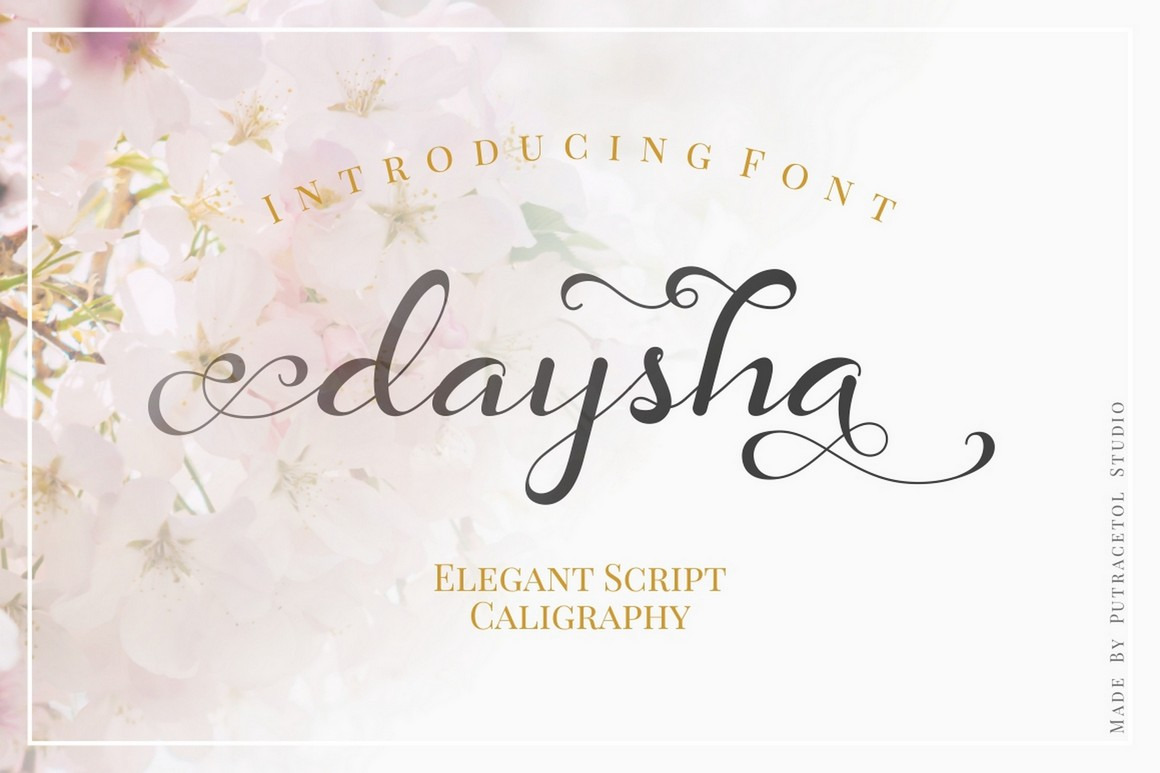 Daysha - Beautiful Modern Calligraphy Wedding Font Daysha - Beautiful Modern Calligraphy Wedding Font