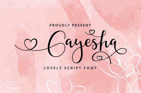 Gayesha - Lovely Script Font - Modern handwriting