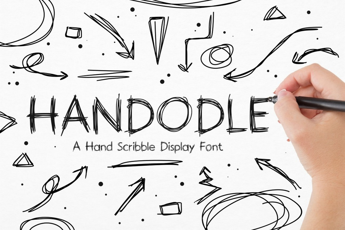 Handodle - Hand Scribble Display Font Handodle - Hand Scribble Display Font