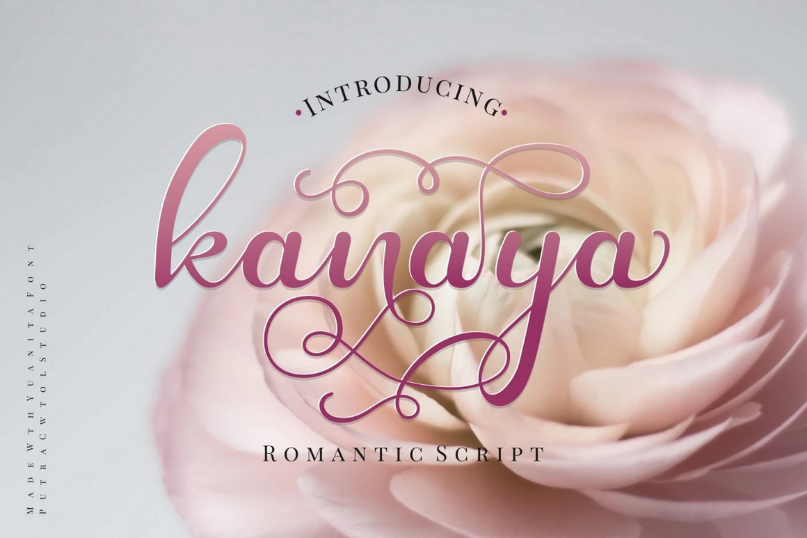 Kanaya - Romantic Modern Script Font Kanaya - Romantic Modern Script Font