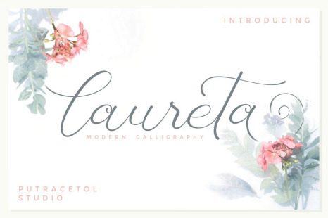 Laureta - Modern Calligraphy Script Font - Handwritten script font