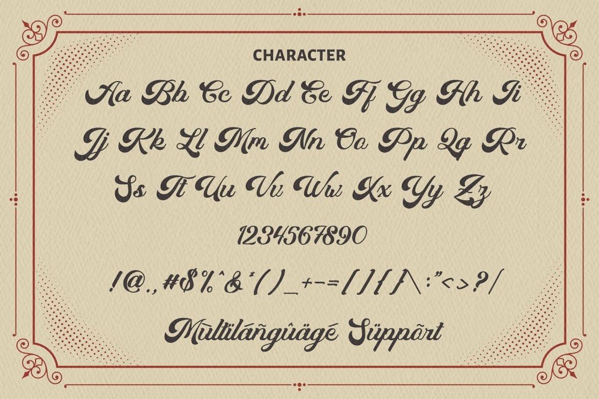 Mahacara - Vintage Script Font Mahacara - Vintage Script Font