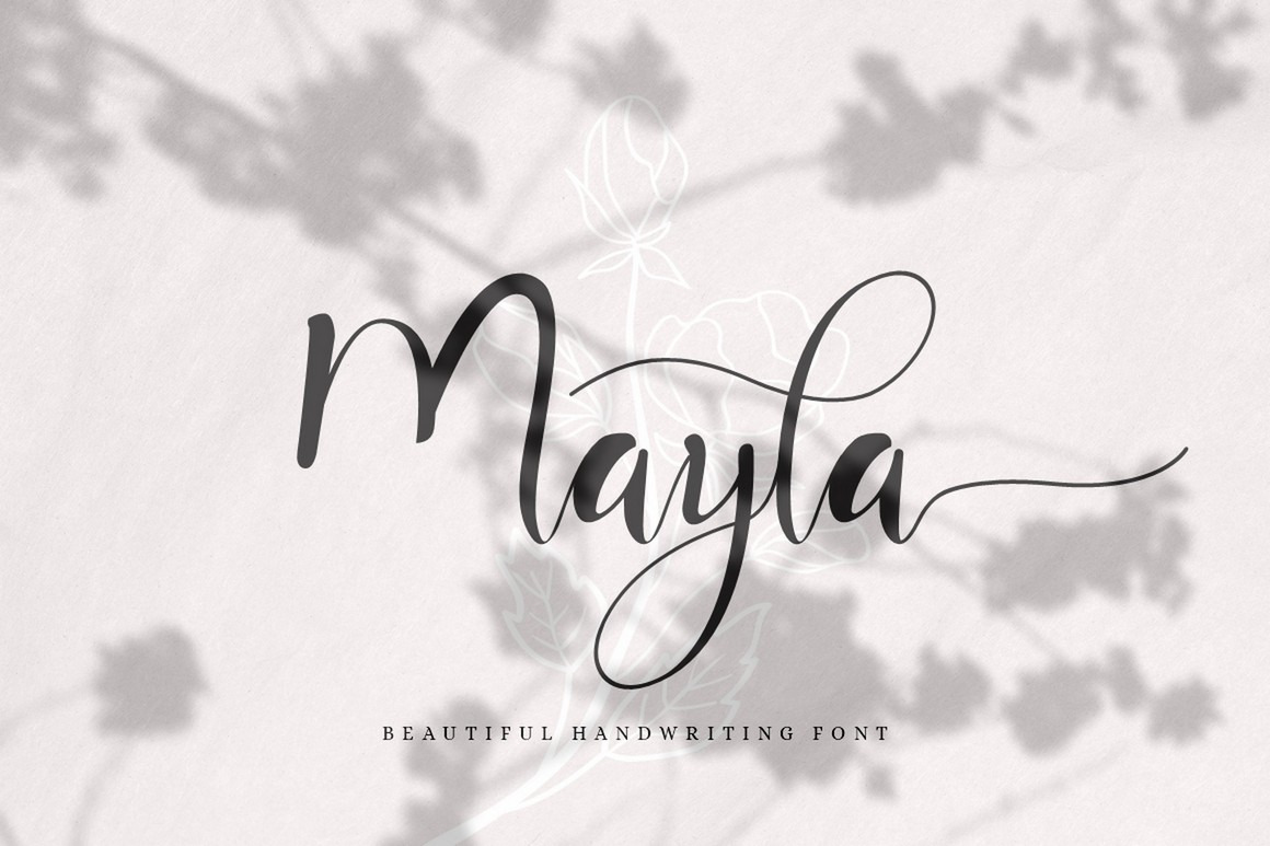 Mayla - Beautiful Handwritting Script Font Mayla - Beautiful Handwritting Script Font