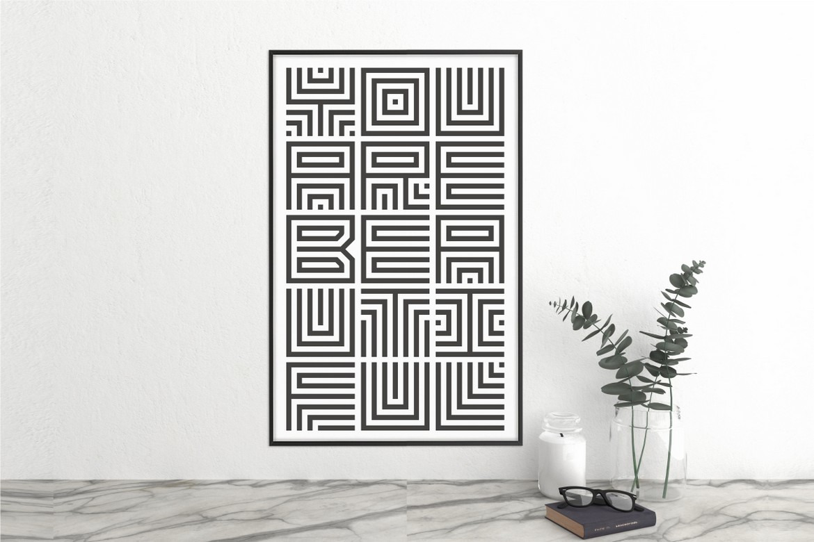 Maze Line - Unique Display Font Maze Line - Unique Display Font