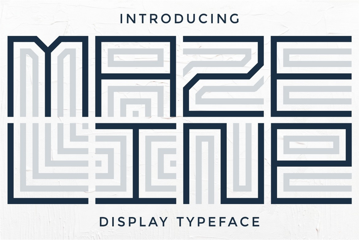 Maze Line - Unique Display Font Maze Line - Unique Display Font