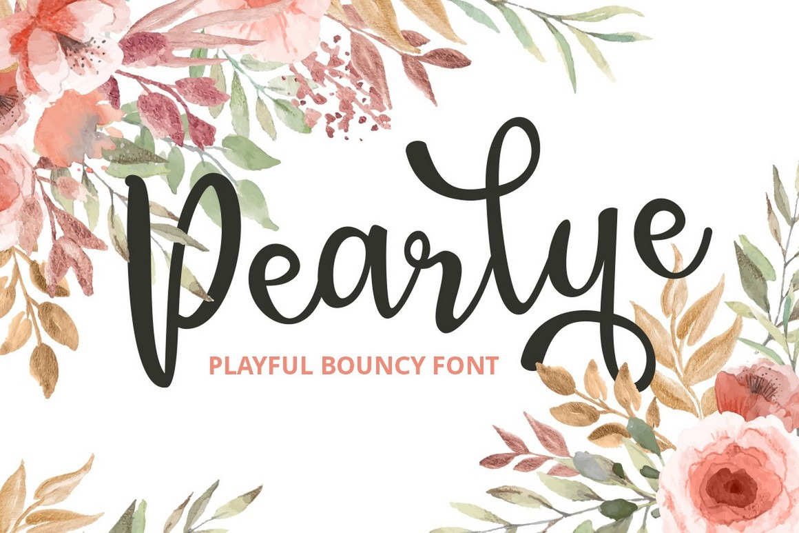 Pearlye - Playful Bouncy Script Font Pearlye - Playful Bouncy Script Font