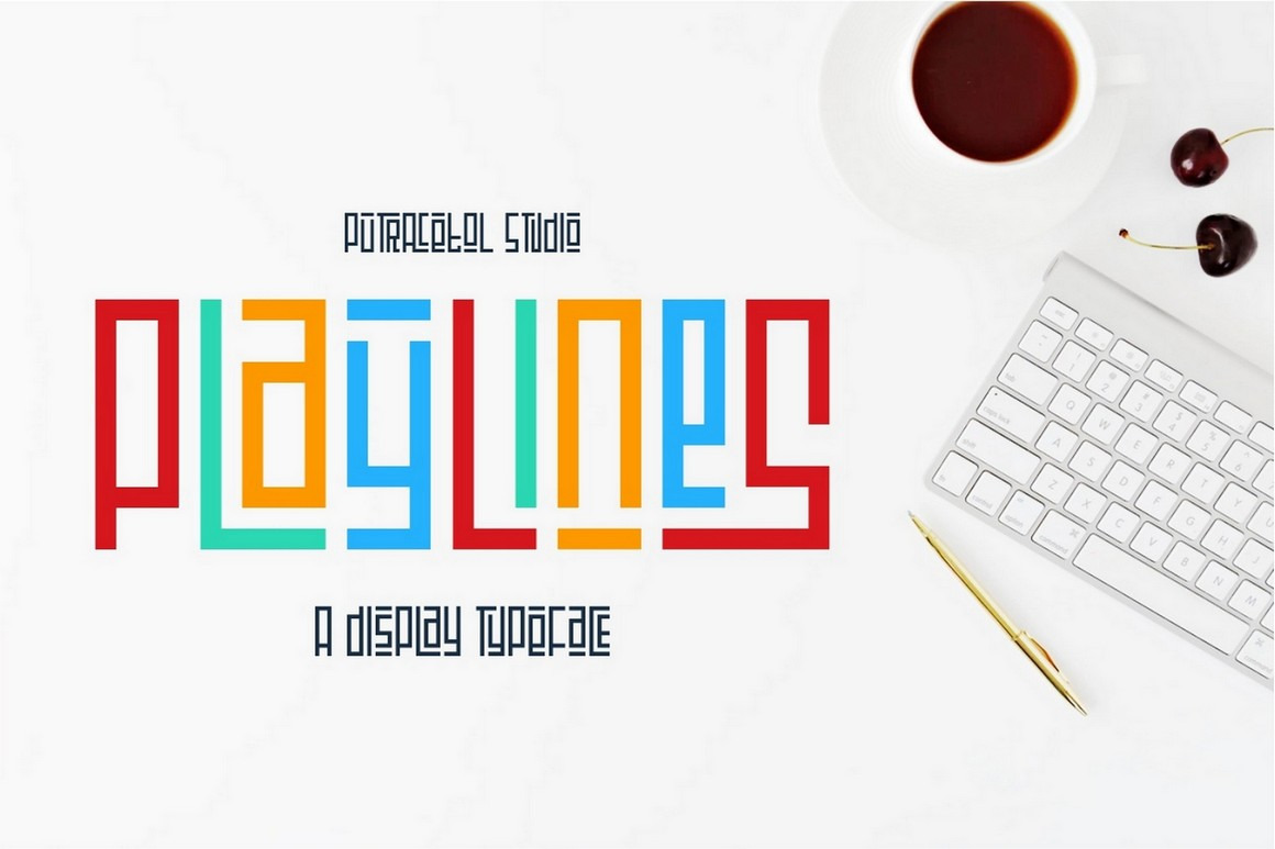 Playlines - Unique And Modern Display Font Playlines - Unique And Modern Display Font