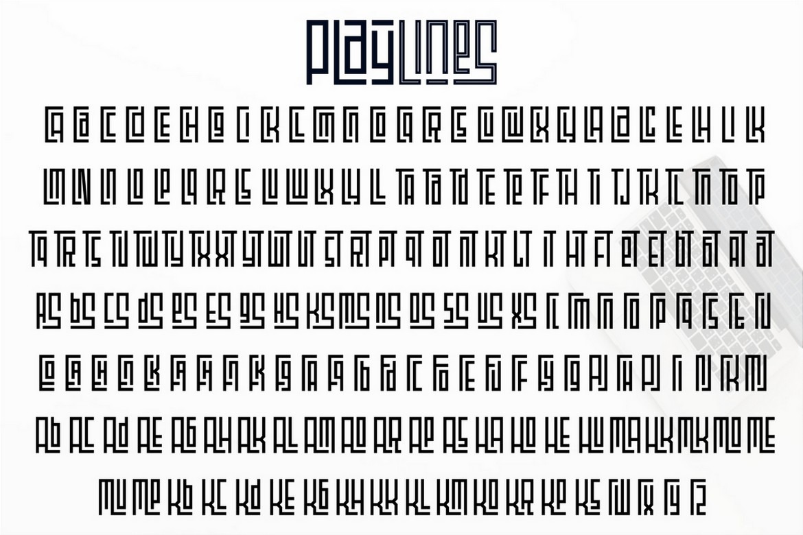 Playlines - Unique And Modern Display Font Playlines - Unique And Modern Display Font