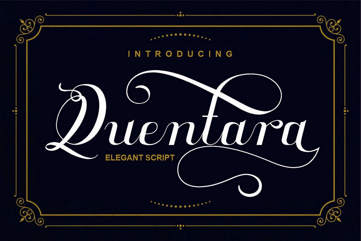 Quentara - Luxurious Script Font Quentara - Luxurious Script Font