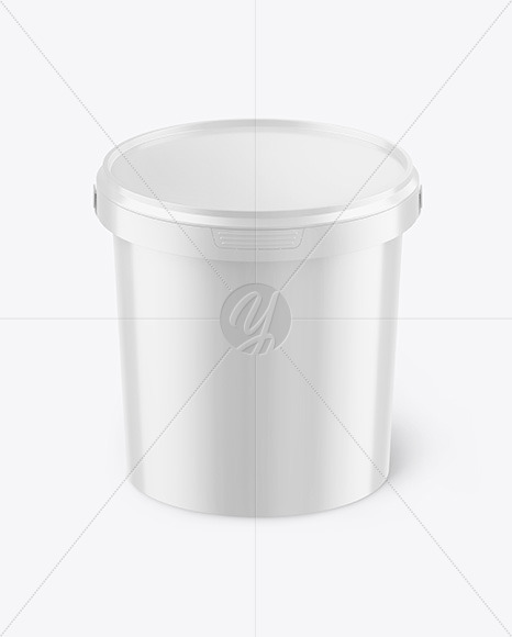 Glossy Plastic Bucket Mockup