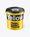 Glossy Plastic Bucket Mockup