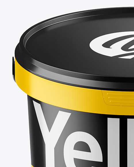 Glossy Plastic Bucket Mockup