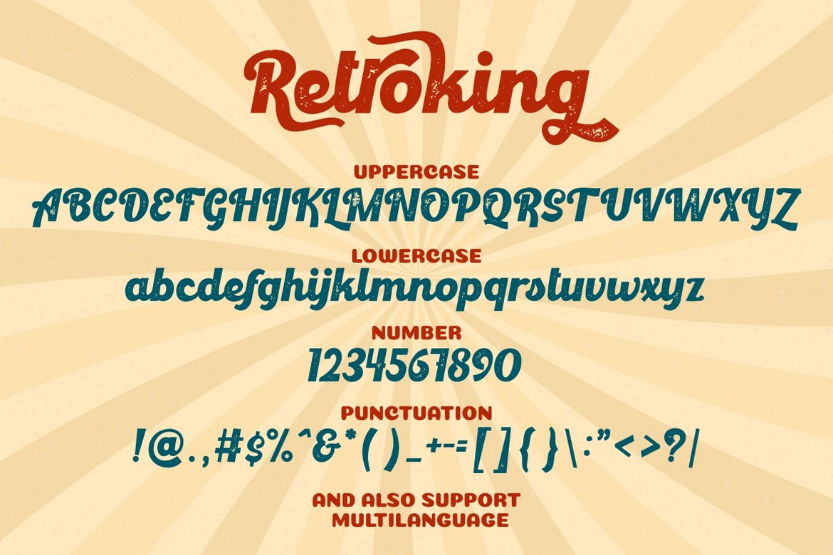 Retroking - Retro Style Display Font