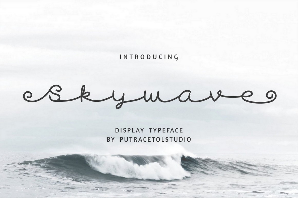 Skywave - Display Cursive Font Skywave - Display Cursive Font