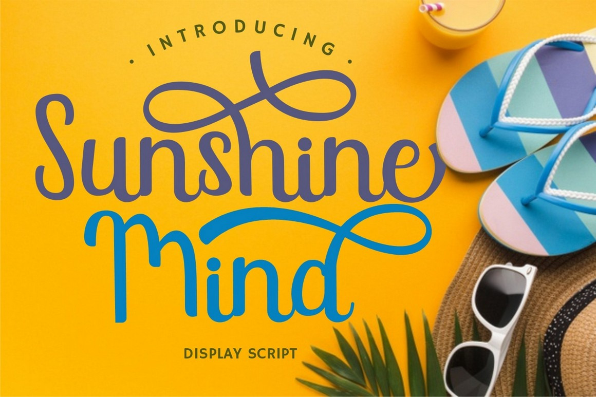 Sunshine Mind - Display Script Font Sunshine Mind - Display Script Font