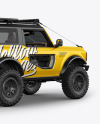 Off-Road SUV Mockup - Back Half Side View