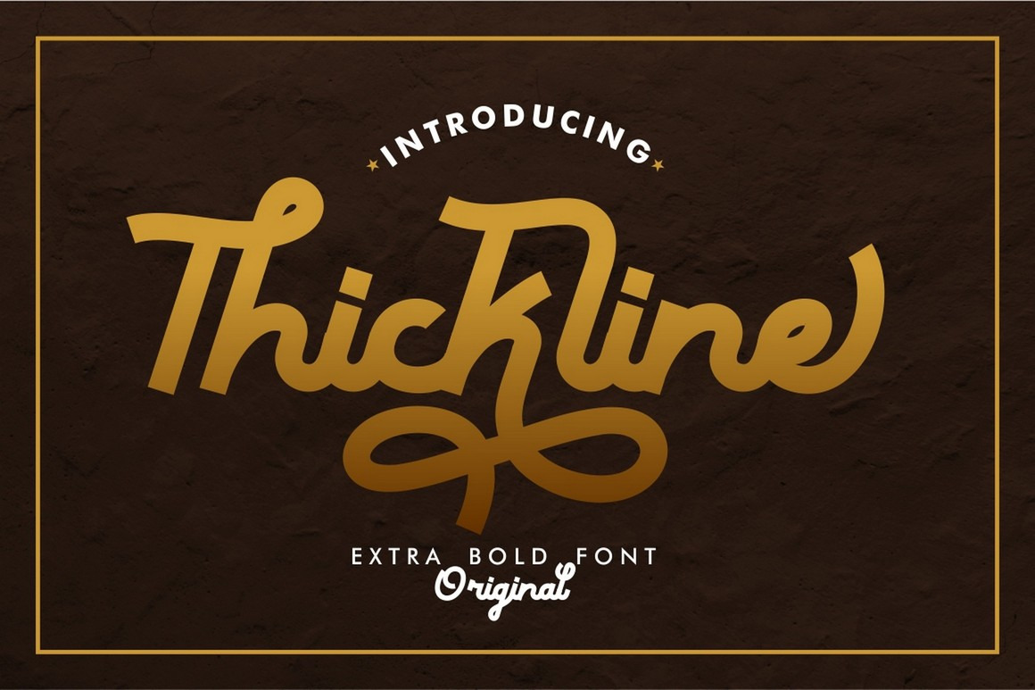 Thickline - Extra Bold Monoline Font Thickline - Extra Bold Monoline Font