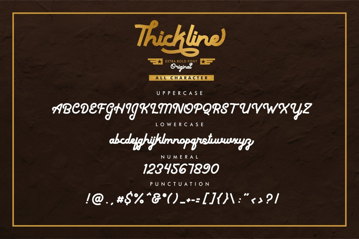 Thickline - Extra Bold Monoline Font Thickline - Extra Bold Monoline Font