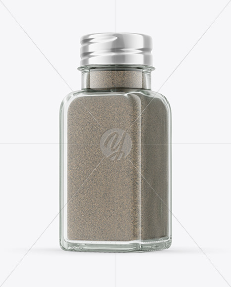 Clear Glass Jar with Black Pepper Mockup