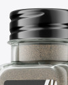 Clear Glass Jar with Black Pepper Mockup