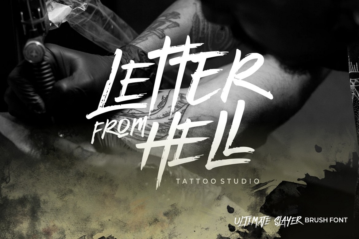 Ultimate Slayer - Handbrush Display Font Ultimate Slayer - Handbrush Display Font