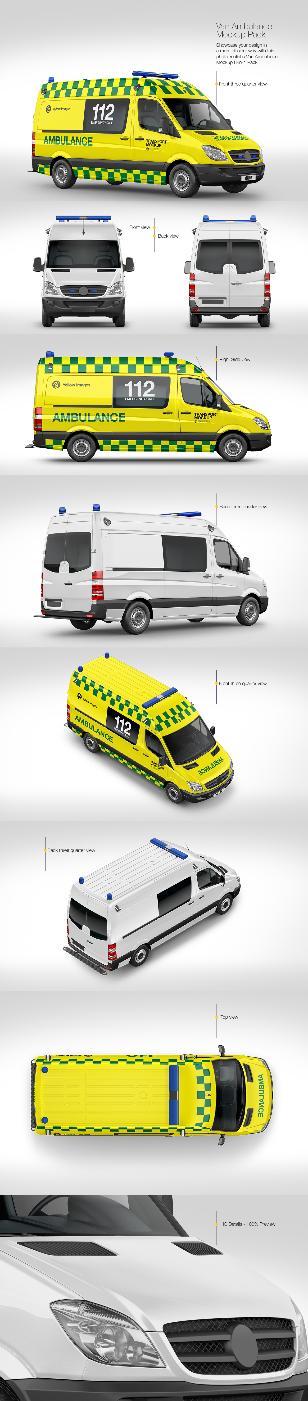 Van Ambulance Mockup Pack