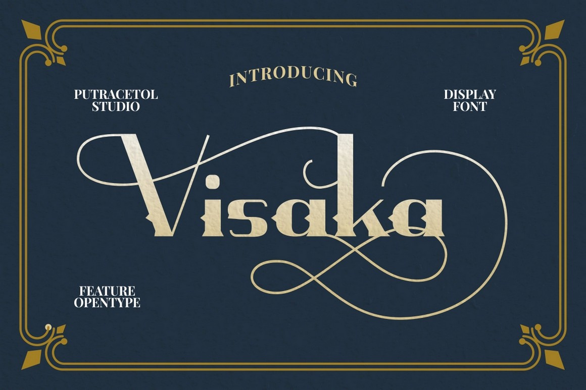 Visaka - Vintage Display Font Visaka - Vintage Display Font