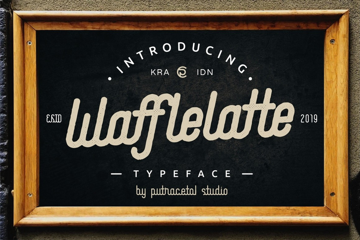 Waffle Latte - Monoline Script Font Waffle Latte - Monoline Script Font