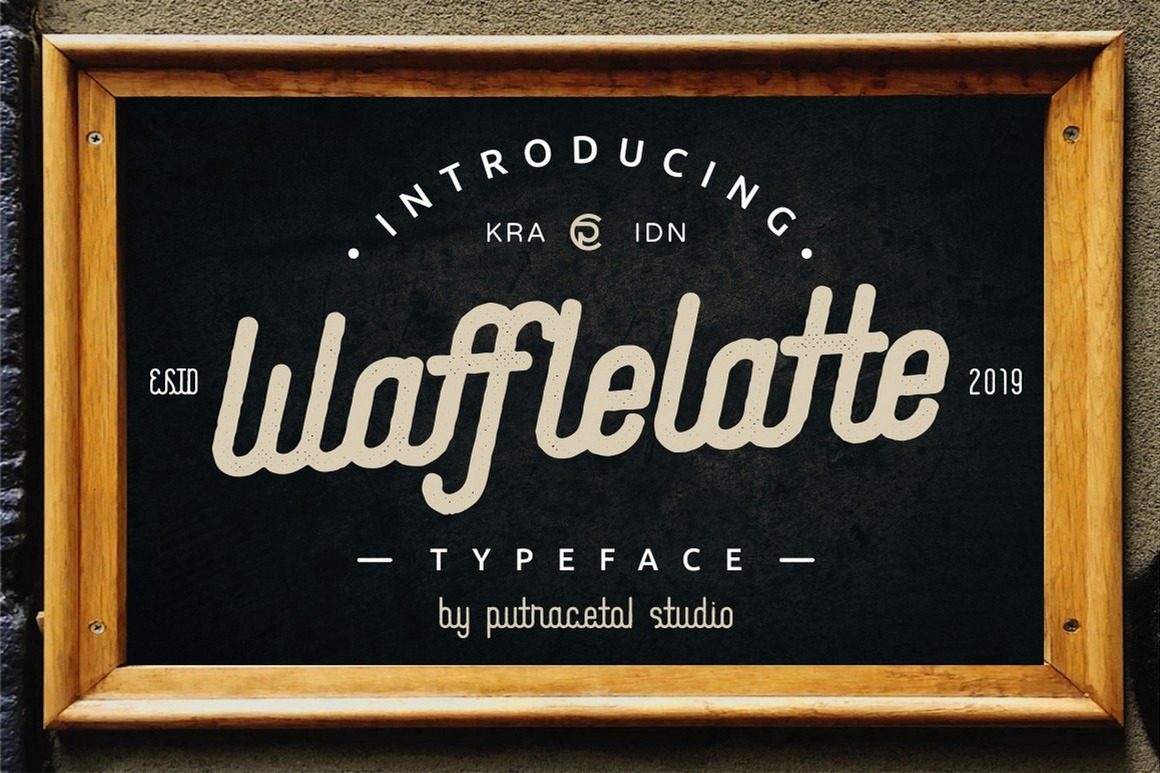 Waffle Latte - Monoline Script Font