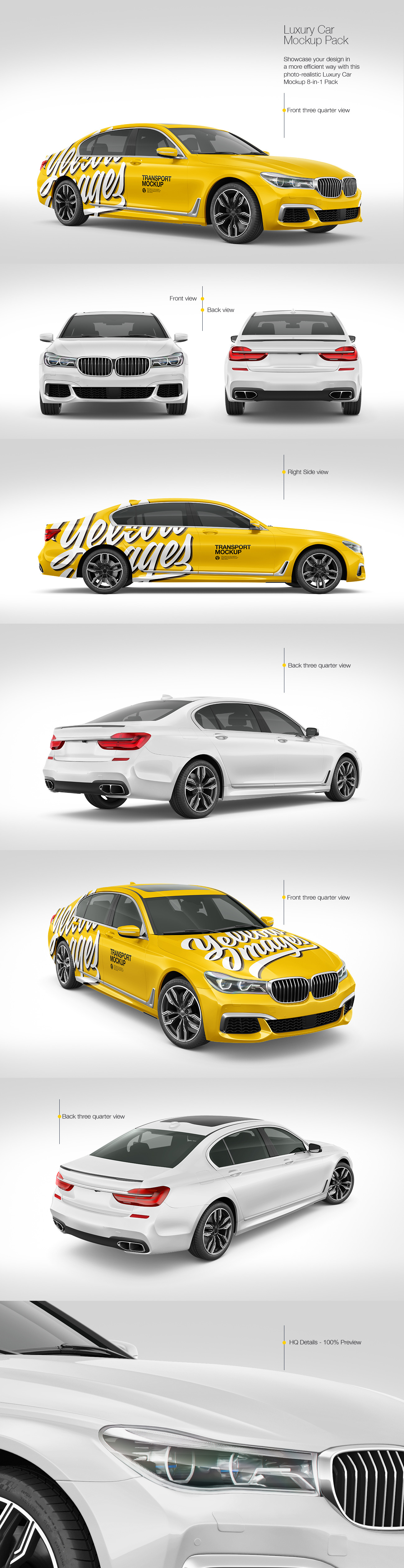 Luxury Car Mockup Pack Luxury Car Mockup Pack