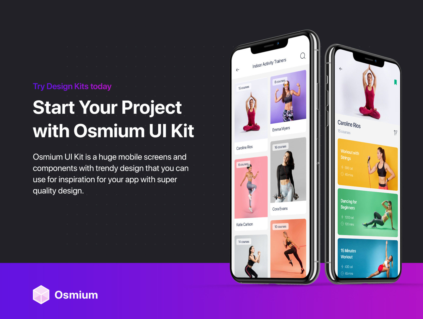 Osmium mobile UI Kit