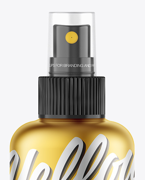 Metallic Spray Bottle Mockup