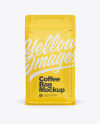 Matte Coffee Bag with Valve Mockup