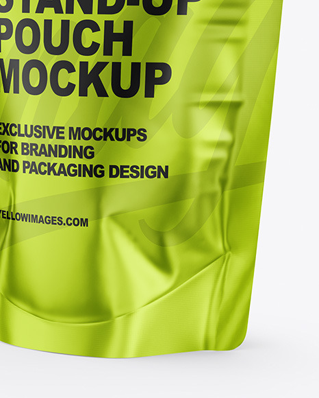 Metallic Stand-Up Pouch Mockup