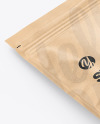 Kraft Paper Stand-up Pouch Mockup