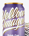 Two Metallic Drink Cans w/ Matte Finish Mockup