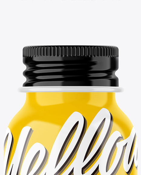 Glossy 50ml Aluminum Bottle w/ Screw Cap Mockup Glossy 50ml Aluminum Bottle w/ Screw Cap Mockup