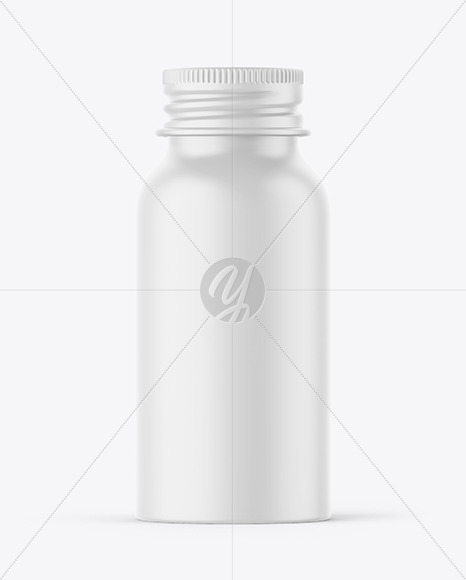 Matte 50ml Aluminum Bottle w/ Screw Cap Mockup