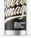 Brushed Metallic 50ml Aluminum Bottle w/ Screw Cap Mockup