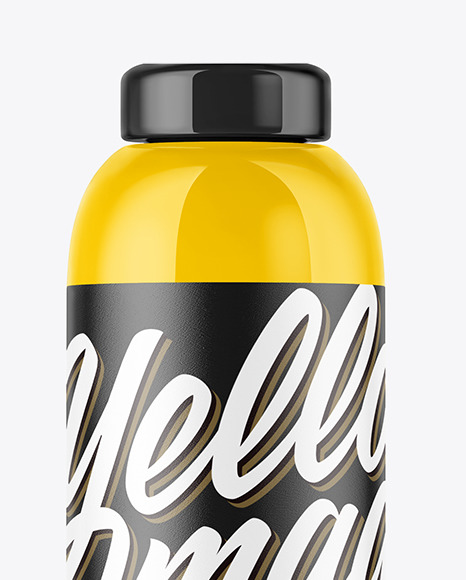 Glossy Plastic Bottle Mockup