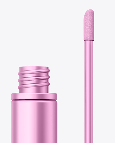 Opened Cosmetic Metallic Bottle Mockup