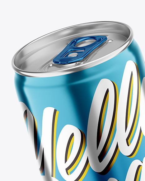 330ml Metallic Drink Can Mockup