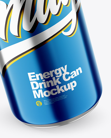 330ml Metallic Drink Can Mockup