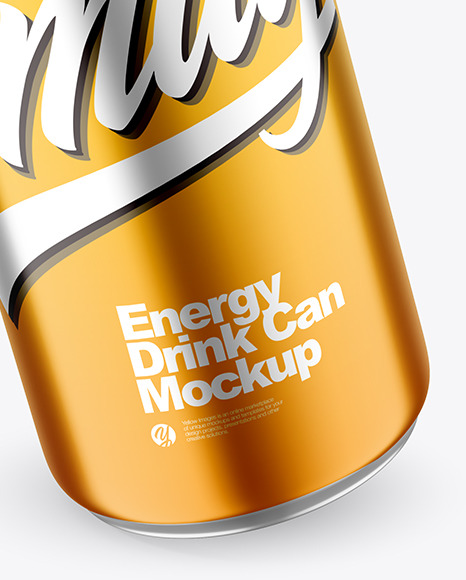 330 ml Matte Metallic Drink Can Mockup