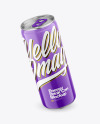 330ml Metallic Drink Can With Glossy Finish Mockup