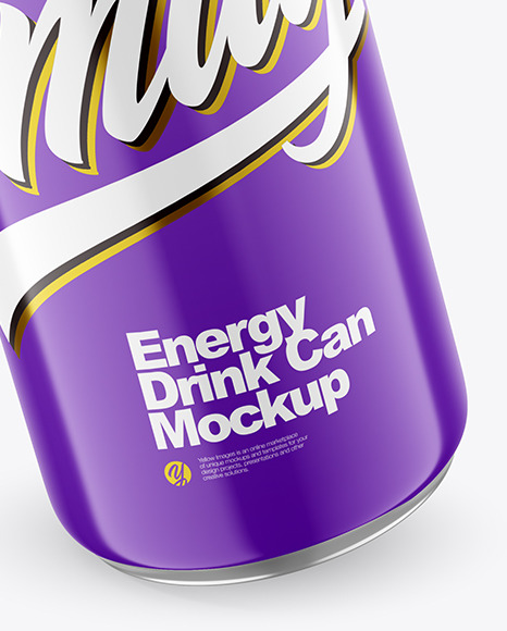 330ml Metallic Drink Can With Glossy Finish Mockup