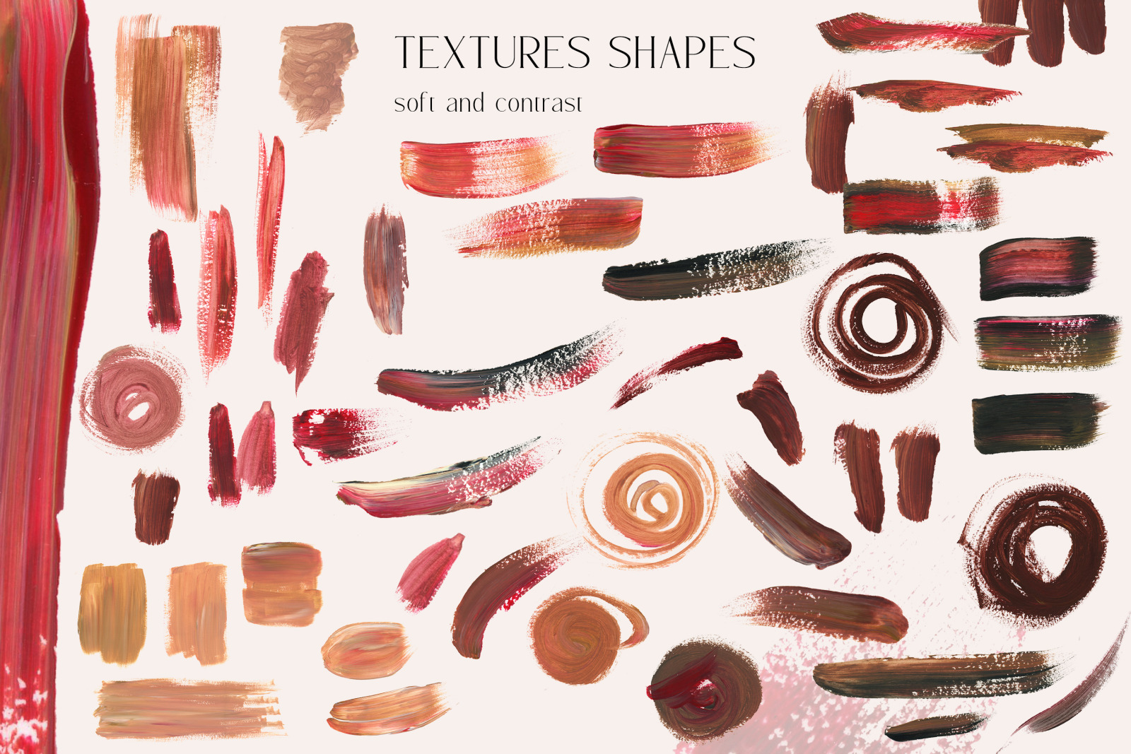 Abstract Acrylic clipart brushstrokes for social media. Modern acrylic wedding. Poster creator